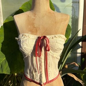 Strapless pointelle bustier 🎀